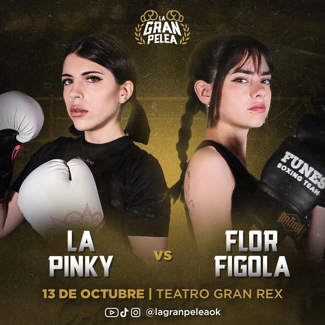 ¡LA PINKY vs FLOR FIGOLA!@lapiinky y @florenciafigola se enfrentarán en la primera edición de LA GRAN PELEA.   Ambas están entrenando día a día para consagrarse campeones de este gran combate.  #lgp1 #lagr